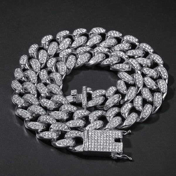ZACK DONNA AUSTRIAN RHINESTONE CUBAN HIP HOP RAP CHAIN - boopdo