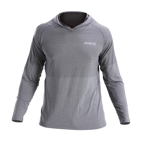 IRON LIFE PERFORMANCE GEAR SPORTSWEAR WORKOUT HOODED T SHIRTS - boopdo