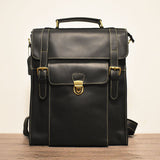ZEFAN ZOXO DUAL USE MULTI FUNCTIONAL HANDMADE LEATHER BACKPACK BRIEFCASE - boopdo