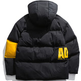 ALPINE HIGH NECK WINDPROOF PADDED BOMBER JACKET WITH HOODIE - boopdo