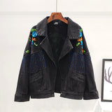 STILOTTA PUFFLO RETRO STYLE DENIM JEAN JACKET WITH TASSEL SEQUIN - boopdo