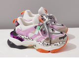 DOMINICO TRAINERS IN MULTI COLOR MIX WITH CHUNKY SOLE LUMINOUS PLATFORM SNEAKER - boopdo