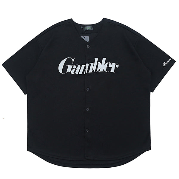 EVIL DOOR GAMBLER BASEBALL COACH SHORT SLEEVED JERSEY T SHIRT - boopdo