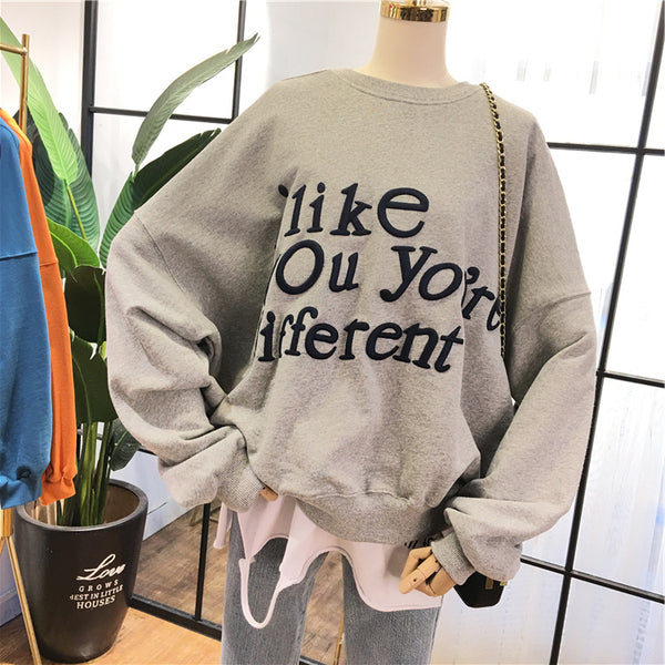 SIMDA I LIKE YOU ARE DIFFERENT RELAXED SWEATSHIRT - boopdo