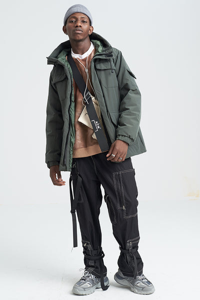 SHOTE SINN HE ON THE EDGE JAPANESE DESIGN REED HOODED JACKET - boopdo