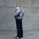 KEX POLLA DONT BE A BAD ASS CITIES PRINT BOMBER JACKET IN BLACK - boopdo