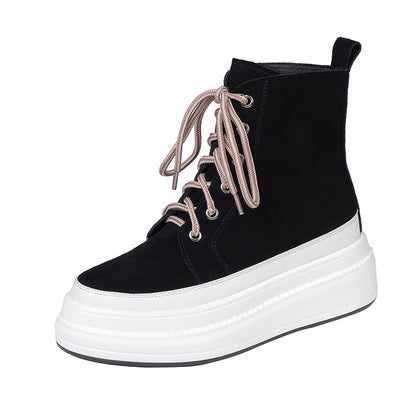 ALVO TRENCY LACE FRONT DOTTI WEDGED ANKLE SNEAKER - boopdo