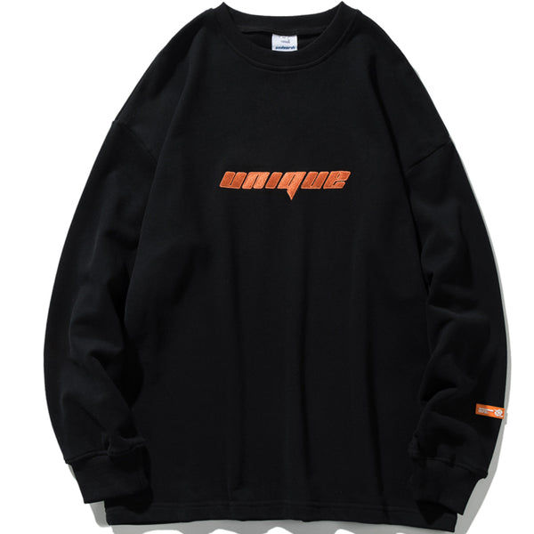 ROYDA MIHDAJ UNIQUE LOGO BOX CREW NECK SWEATSHIRT - boopdo