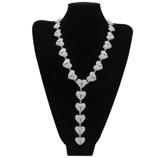 HISPTER SAVAGE HEARTBREAK LOVE CONNECTION NECKLACE - boopdo
