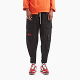 YOPPO EVOLUA MULTI POCKET TAPERED SWEATPANTS IN BLACK - boopdo