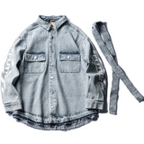 PUCZA RENCHEM GRAFFITO WASHED DENIM JEAN COAT - boopdo