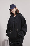 SHOW RICH MADE BY ABOW LIFE CHAIN DETAILS HOODIE SWEATSHIRT IN BLACK - boopdo