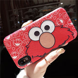 SESAME STREET ELMO CARTOON PRINT RED IPHONE CASES - boopdo