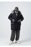 SWAGGER SHOTE MID LENGTH FAUX FUR COLLAR HOODED JACKET - boopdo