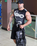 THE GYM ZOO ICON DRAGON OUTDOOR TRAINING SLIM T SHIRT IN BLACK - boopdo