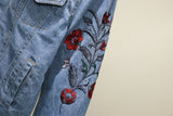 8GIRLS FLORAL EMBROIDERED BORG LINED DENIM JACKET - boopdo