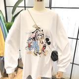 SIMDA LONGLINE SWEATSHIRT WITH DISNEY PRINT - boopdo