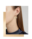 UZL DESIGN EARRINGS WITH CRYSTAL AND PEARL DETAIL - boopdo