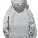 COSMICA TRENCH COLIC WINDBREAKER HOODED PLAID JACKET - boopdo