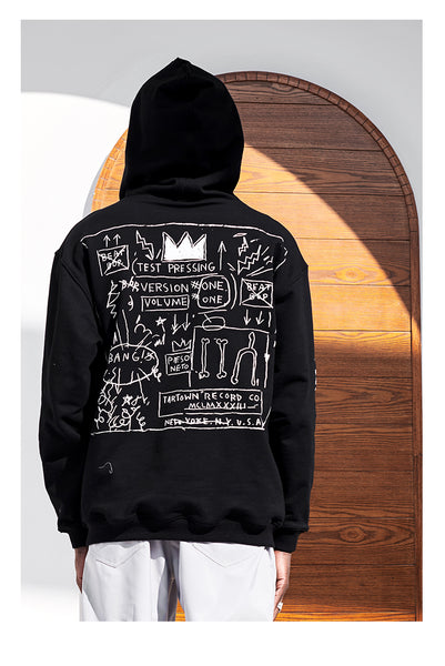 SHOTE SINN HE ON THE EDGE POST MOD ART HOODIE SWEATSHIRT - boopdo