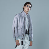 STONE SINN HE ON THE EDGE EUROPEAN DESIGN AIR FORCE CASUAL JACKET IN GRAY - boopdo