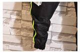 BOOPDO DESIGN LARGE POCKET TRACK PANTS IN BLACK GREEN - boopdo