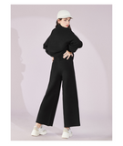 LEDDIN KNITTED HIGH NECK JUMPER AND TROUSERS CO ORD - boopdo