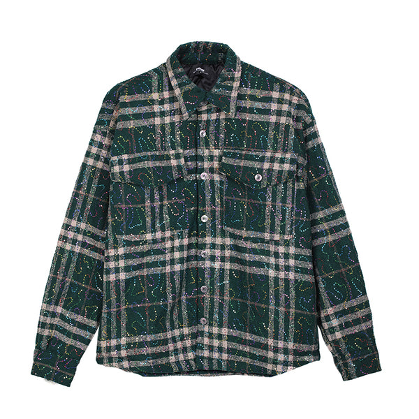 GONZA MANSTA URBAN STYLE PLAID QUILTED OUTDOOR THICK SHIRT - boopdo