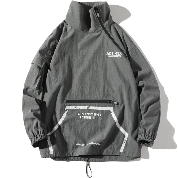 時雨 Kyodan Outdoor Womens Size XS Zip Up Hooded Gray Rain Jacket