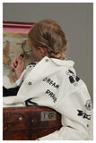 TYAKASHI ALL OVER PRINT DENIM JACKET IN WHITE - boopdo