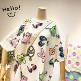 BOOPDO ALL OVER TEDDY PRINT RELAXED T SHIRT - boopdo