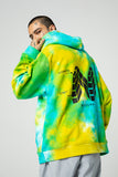 NFWYS BOOPDO DESIGN TIE DYED REFLECTIVE HOODED SWEATSHIRT - boopdo