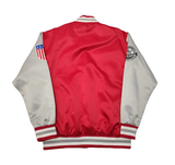 CLEVELAND AMERICAN RETRO CHAMPION WOVEN BOMBER JACKET IN RED
