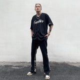 EVIL DOOR GAMBLER BASEBALL COACH SHORT SLEEVED JERSEY T SHIRT - boopdo
