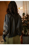 8GIRLS DESIGN OVERSIZE LEATHER JACKET WITH POCKET DETAIL - boopdo