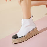 SEBASTINA ORGHIO WEDGED THICK SOLED CASUAL SHOES - boopdo