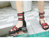 PROVA PERFETTO HUFFO WOFO OPEN TOE HIGH TOP ROMAN SANDALS - boopdo