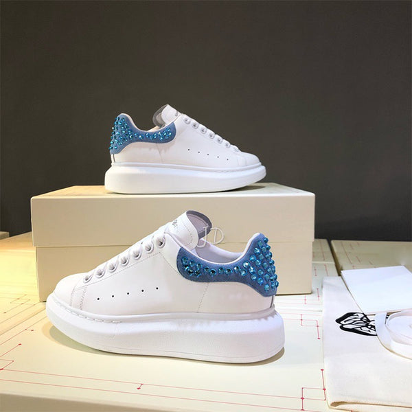 ALISANDRO MOQUEN GRAMMY CHUNKY SOLE LEATHER SNEAKER WITH RHINESTONE