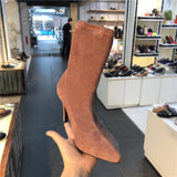 LUXE SEVEN DESIGN HEELED BOOTS WITH POINT TOE - boopdo