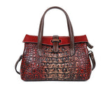 CAPRINOLA EMBOSSED CROCODILE LEATHER HANDBAGS - boopdo