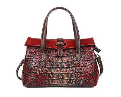 CAPRINOLA EMBOSSED CROCODILE LEATHER HANDBAGS - boopdo