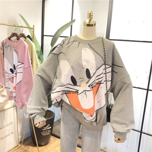 SIMDA LARGE BUGS BUNNY PRINT SWEATSHIRT - boopdo