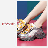 FOXY CHIC ELISA HERRERO LUXURY DESIGN CHUNKY SOLE CASUAL WOMEN SNEAKER - boopdo