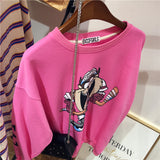 SIMDA LONG SLEEVE SWEATSHIRT WITH TASMANIAN DEVIL PRINT - boopdo