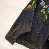 STILOTTA PUFFLO RETRO STYLE DENIM JEAN JACKET WITH TASSEL SEQUIN - boopdo