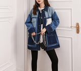 8GIRLS DESIGN TALL OVERSIZED DENIM JACKET WITH PANEL DETAIL - boopdo