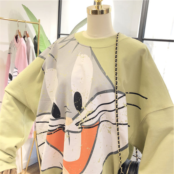 SIMDA LARGE BUGS BUNNY PRINT SWEATSHIRT - boopdo