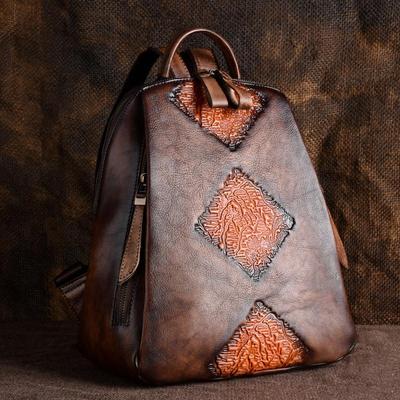 ZAPA WOMENS SCOTZIE FRANCE DESIGN LEATHER BACKPACK - boopdo