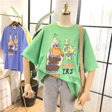 SIMDA CARTOON PRINT OVERSIZED T SHIRT - boopdo