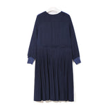 STELLA MARINA COLLEZIONE CREW NECK MID LENGTH KNITTED SWEATER DRESS - boopdo